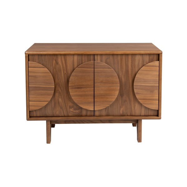 Comodă maro joasă cu aspect de lemn de nuc 82x58 cm Groove – Zuiver