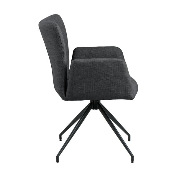 Set de scaune de sufragerie gri închis cu cotiere 2 buc. tapițat Laura – Actona-image-4