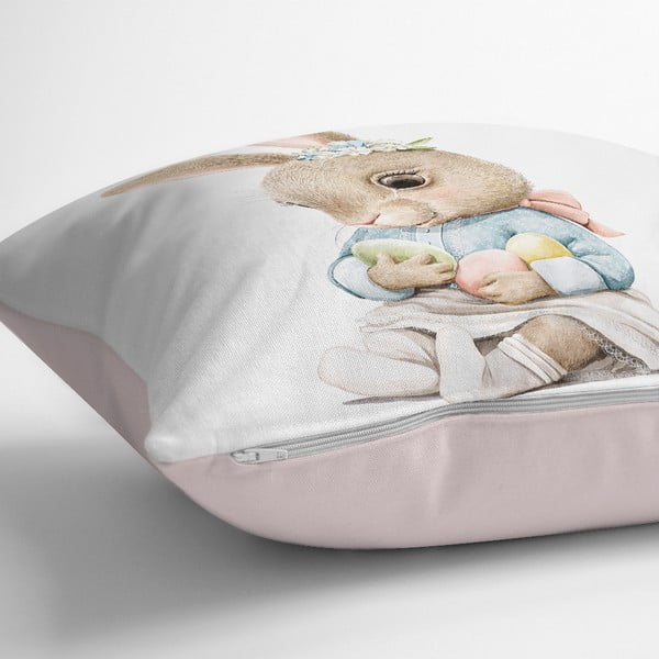 Față de pernă 43x43 cm cu model de Paști – Mila Home-image-1