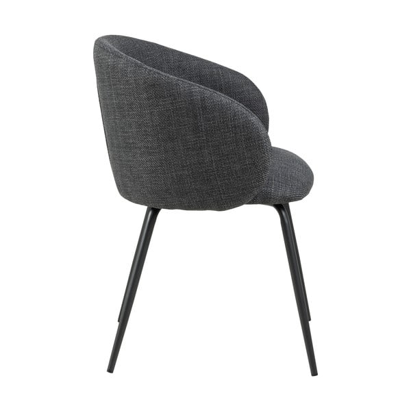 Set de scaune de sufragerie gri închis cu cotiere 2 buc. tapițat Eleanor – Actona-image-3