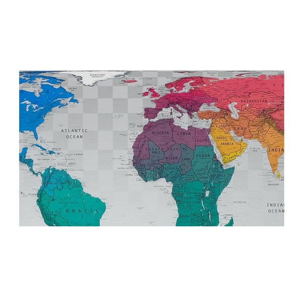 Harta lumii în husă transparentă Future World Map, 101 x 58 cm-image-2