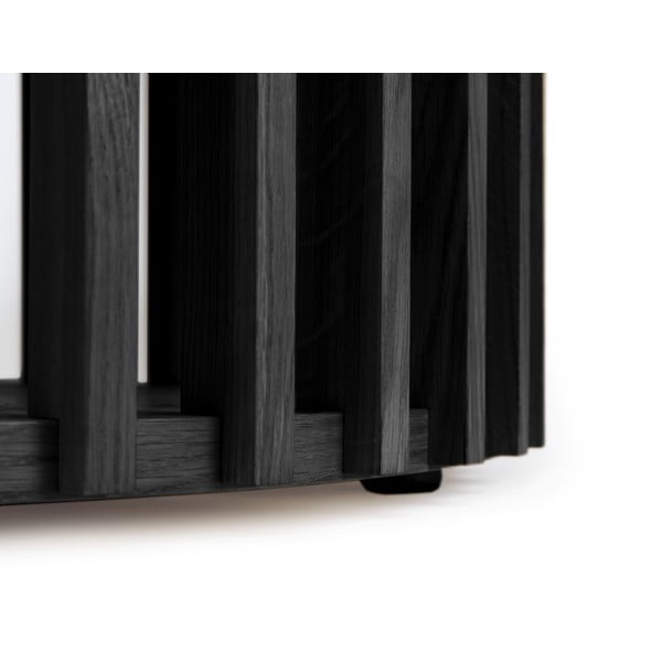 Masă auxiliară din lemn de stejar Woodman Drum, ø 83 cm, negru-image-1