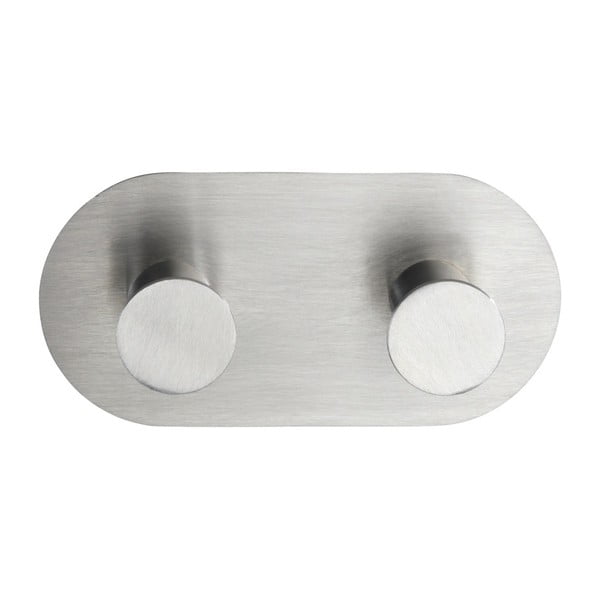 Cârlig dublu autoadeziv pentru perete Wenko Cona Duo, argintiu-image-2