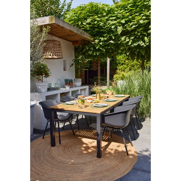 Scaune de grădină gri-închis 2 buc. din plastic Jill Rondo – Hartman-image-4