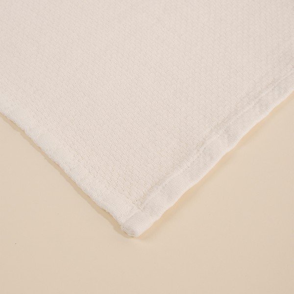 Cuvertură albă din bumbac pentru pat dublu 160x220 cm Hasir - Mijolnir-image-2