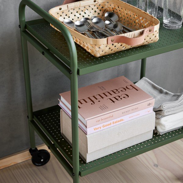 Măsuță de servire cu roți din oțel 37,5x52 cm Maki – OYOY Living Design-image-2