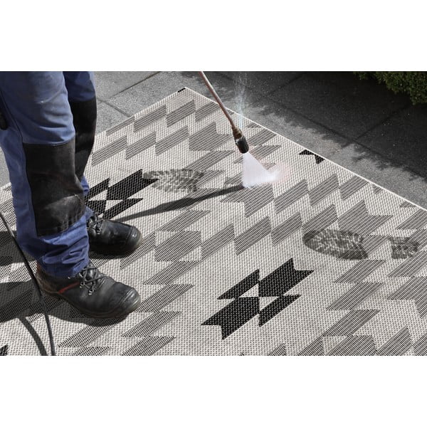 Covor exterior Ragami Geo, 160x230 cm, negru - alb-image-4