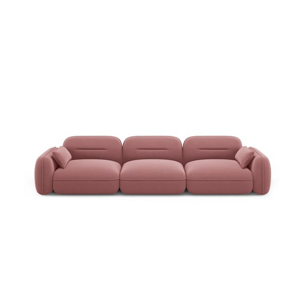 Canapea roz cu tapițerie din catifea 320 cm Audrey – Interieurs 86