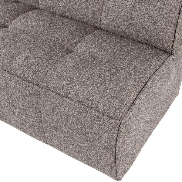 Bancă maro capitonată cu tapițerie din țesătură bouclé Cluster – vtwonen-image-4