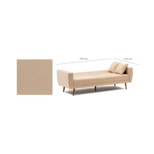 Canapea extensibilă Vivalde, crem-image-4