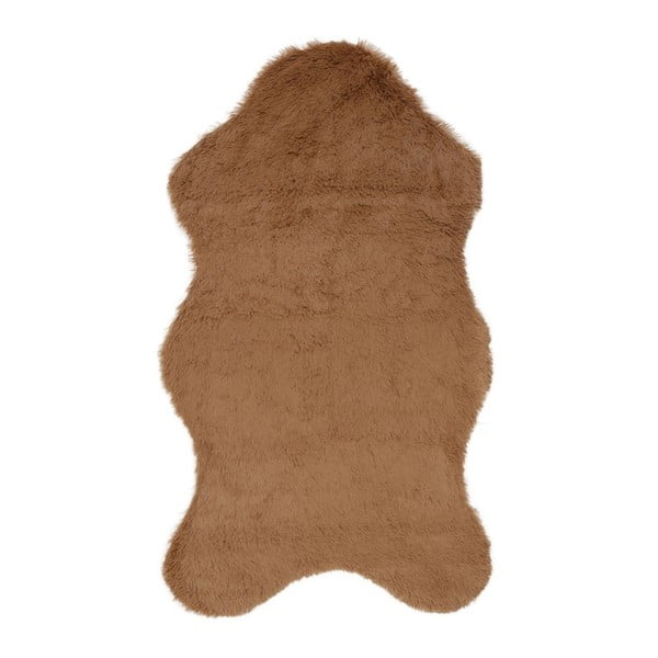 Covor din blană artificială Pelus Brown, 90 x 150 cm, maro