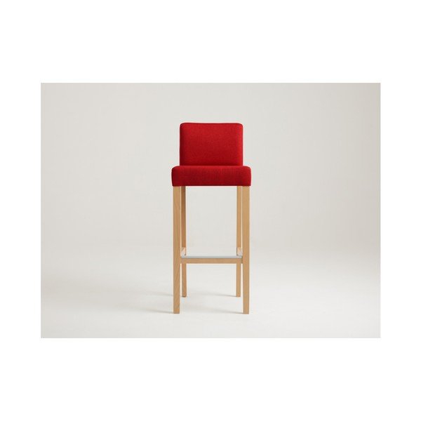 Scaun bar cu picioare de culoare naturală, Custom Form Wilton, roșu-image-3