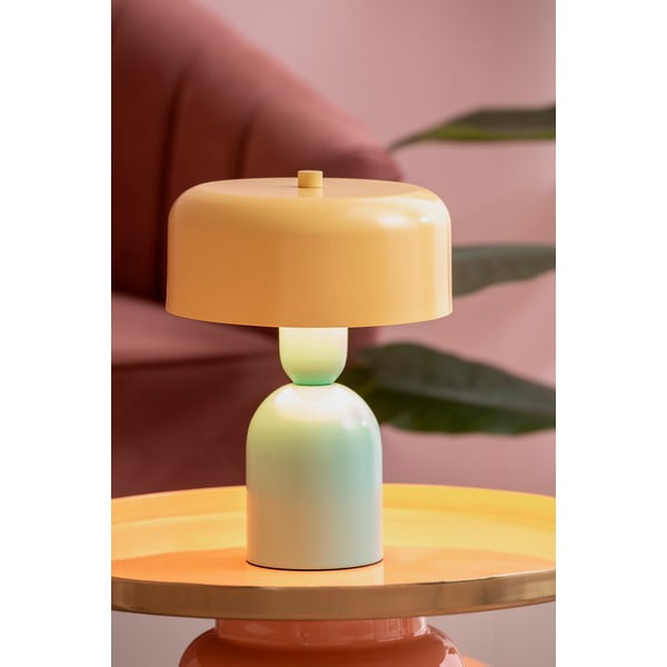 Veioză galbenă/turcoaz (înălțime 24 cm) Double Funky – Leitmotiv-image-1