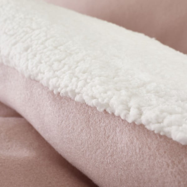 Lenjerie de pat din fleece Catherine Lansfield, 135 x 200 cm, roz, motive inimă-image-3