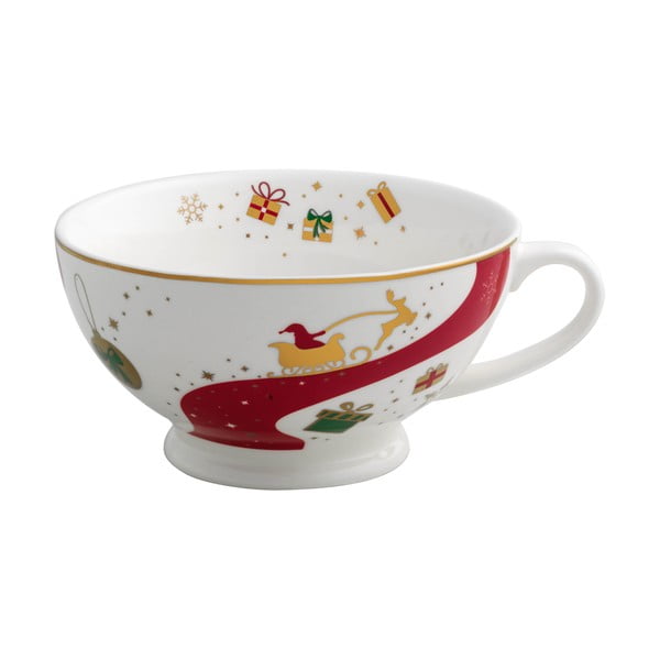 Ceașcă de ceai din porțelan cu motive de Crăciun Brandani Alleluia, ⌀ 14 cm