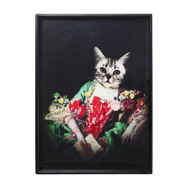 Tablou în ramă Kare Design Lady Cat, 80 x 60 cm