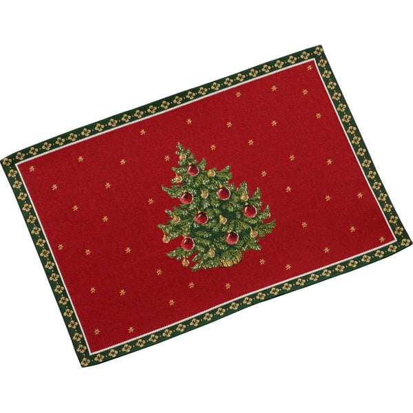 Suport textil pentru farfurie cu motiv de Crăciun Villeroy & Boch Tree, 48 x 32 cm