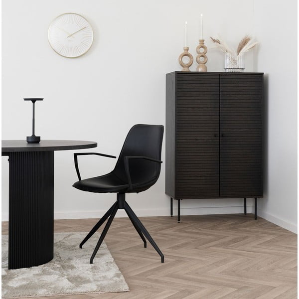 Dulap maro închis cu aspect de lemn de stejar 80x130 cm Kyoto – House Nordic-image-1