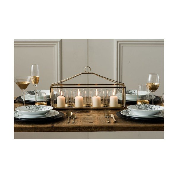 Set 4 pahare pentru șampanie din sticlă suflată manual Premier Housewares Deco, 2,1 dl-image-3