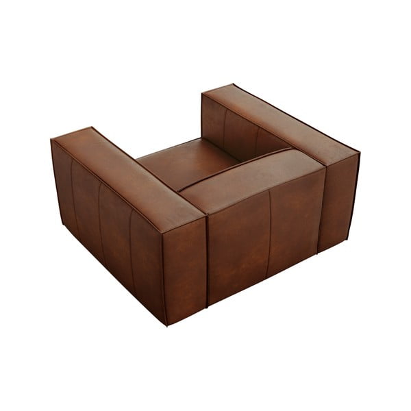 Fotoliu maro coniac cu tapițerie din piele Madame – Windsor & Co Sofas-image-4