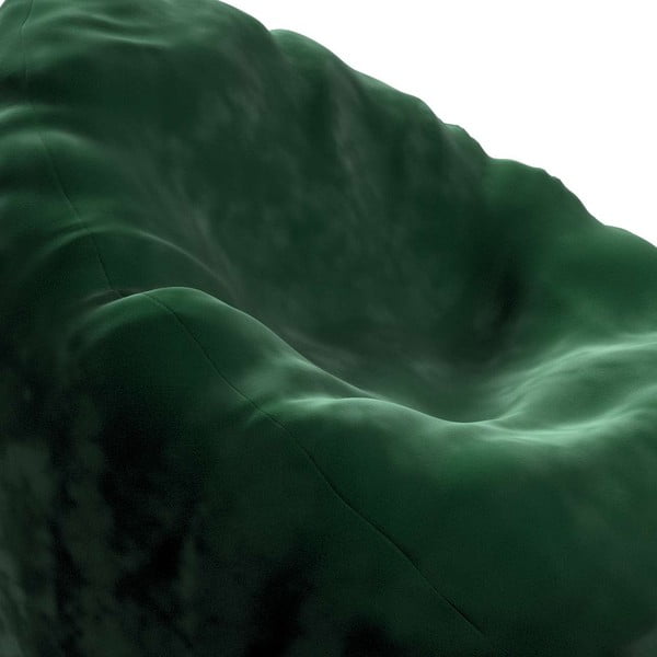 Fotoliu bean bag verde Posh Velvet - Yellow Tipi-image-1