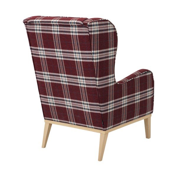 Fotoliu cu carouri roșii Max Winzer Angelo-image-4