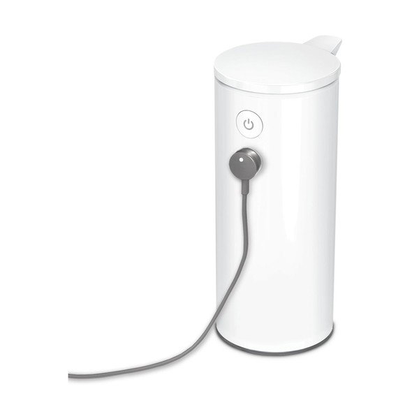 Dozator de săpun lichid alb automat din oțel 266 ml – simplehuman-image-3