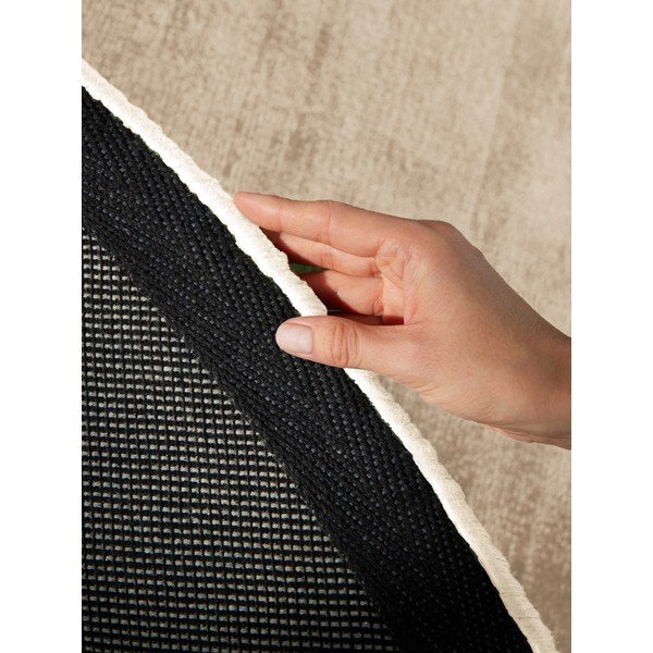 Covor fildeș țesut manual rotund din viscoză ø 120 cm Noemi – Vikosa-image-3