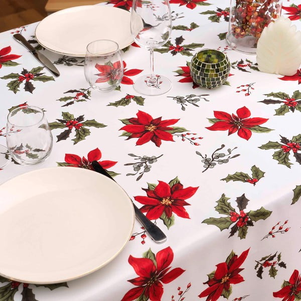 Față de masă 150x240 cm  cu model de Crăciun Amaryllis – douceur d'intérieur-image-1