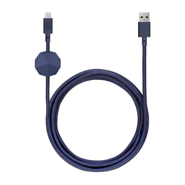 Cablu încărcare cu sincronizare lightning pentru iPhone Native Union Anchor, albastru închis