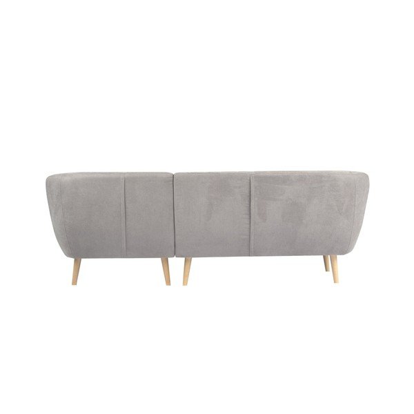 Colțar cu șezlong pe partea dreaptă Mazzini Sofas Sardaigne, gri deschis-image-2