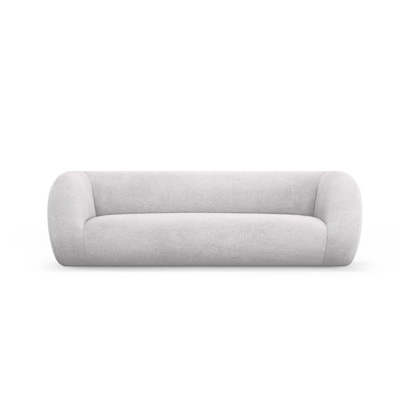 Canapea gri deschis cu tapițerie din stofă bouclé 230 cm Essen – Cosmopolitan Design