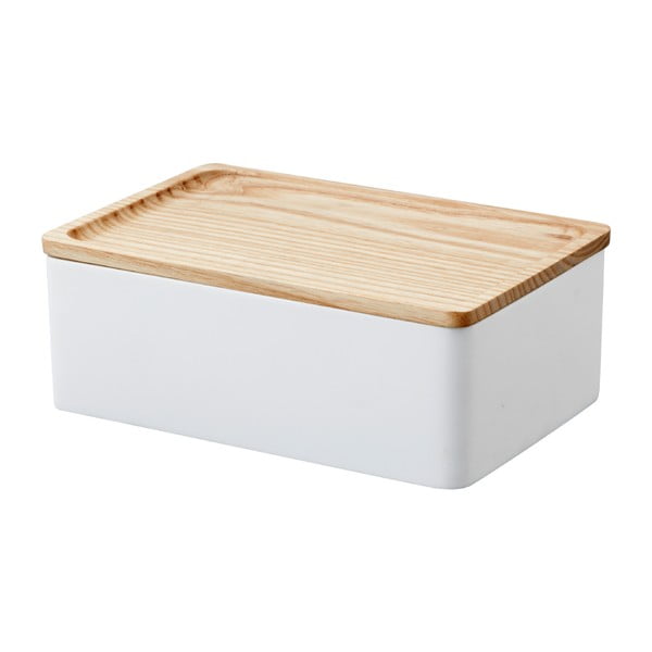 Cutie de depozitare albă cu capac 18.5x12.5x7 cm Rin – YAMAZAKI