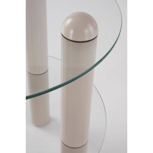 Măsuță auxiliară rotundă din sticlă ø 48 cm Egan – Jotex-image-2