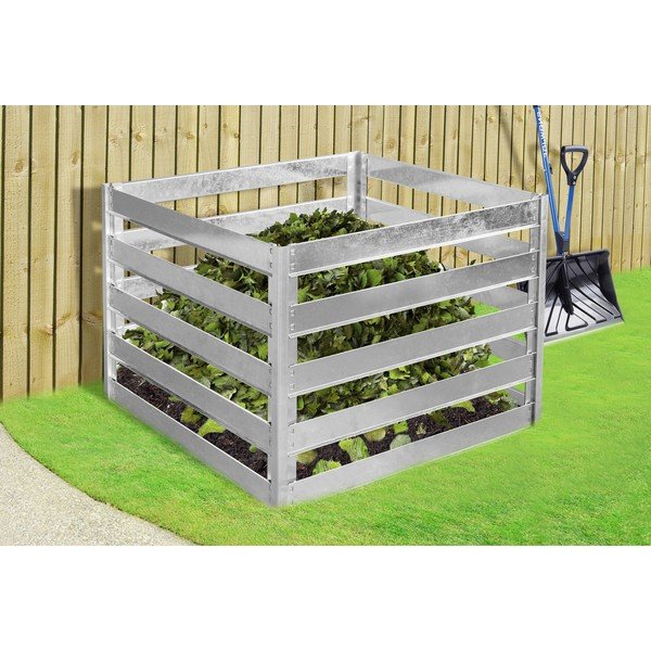 Coș pentru compost argintiu 560 l – Rojaplast-image-1