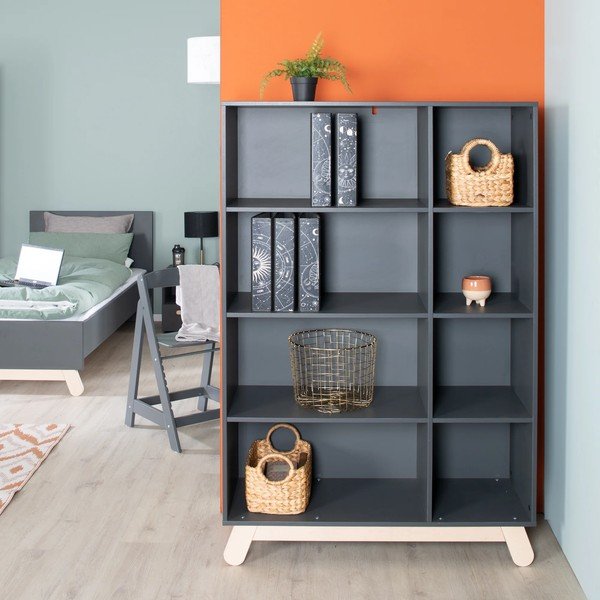 Bibliotecă pentru copii  gri antracit 107x159 cm Jara – Roba-image-1