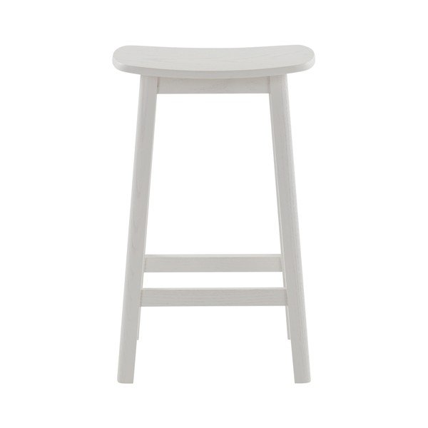 Scaun de bar alb din lemn de frasin (înălțime șezut 65 cm) Selene – Jotex-image-3