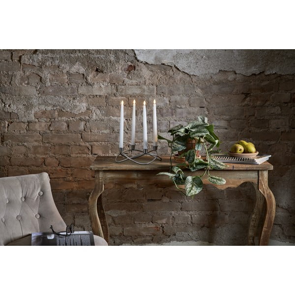 Set de 4 lumânări de ceară cu LED Star Trading Flamme, înălțime 28,5 cm, alb-image-4