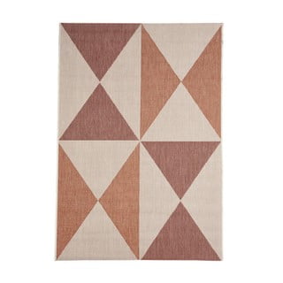 Covor adecvat pentru exterior Floorita Geo, 135 x 190 cm, bej - portocaliu