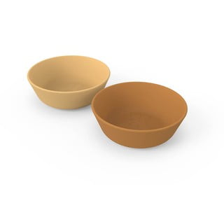 Boluri pentru copii galben-maro în set de 2 buc. ø 13,5 cm Raffi - Done by Deer