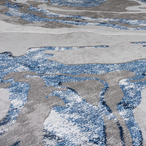 Covor albastru/gri 80x150 cm Marbled – Flair Rugs-image-4