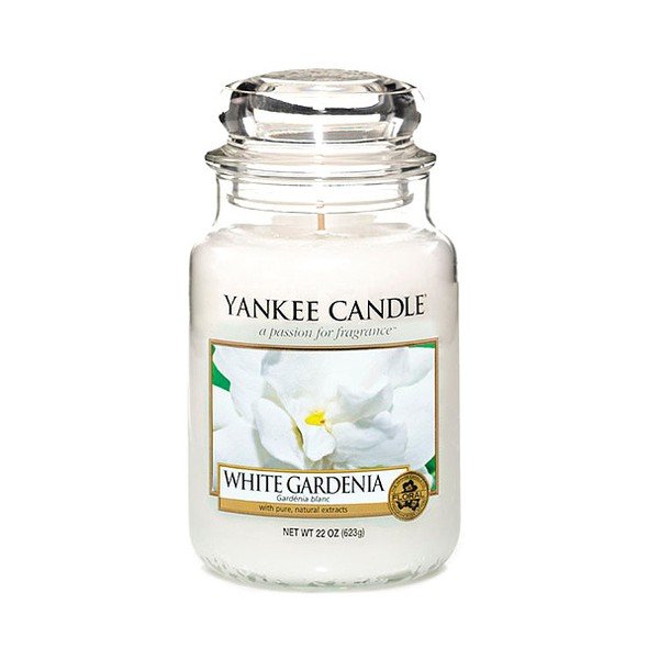 Lumânare parfumată Yankee Candle White Gardenia, timp de ardere 110 - 150 ore