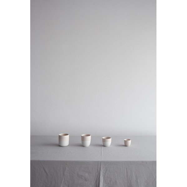 Cană din gresie ÅOOMI Dust, 400 ml, roz - alb-image-1