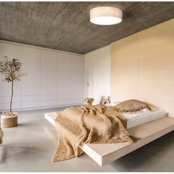 Plafonieră bej cu abajur textil ø 60 cm Thor – Fischer & Honsel-image-1