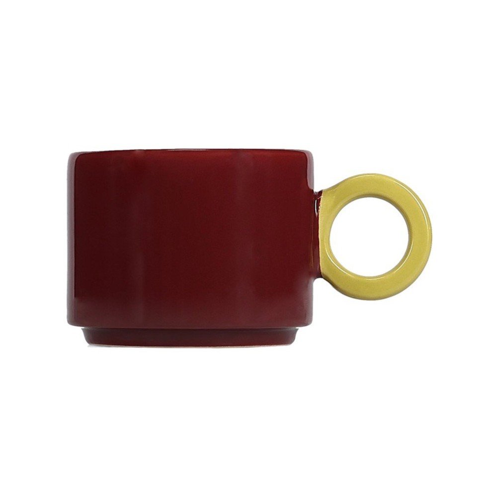 Cana burgundy din gresie ceramica 280 ml Lou – ONA
