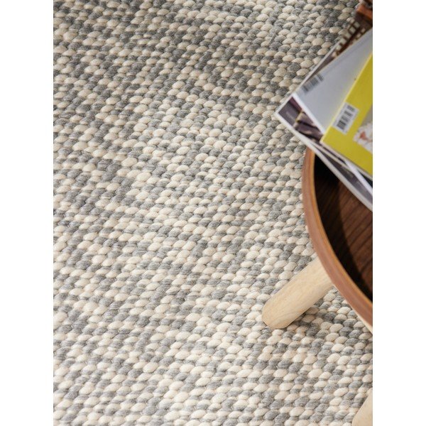 Covor gri deschis/crem țesut manual din lână 140x200 cm Lyon Beans – Elle Decoration-image-2