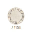 Covor de joacă pentru copii crem din bumbac ø120 cm ABC Color and Letters – Lorena Canals