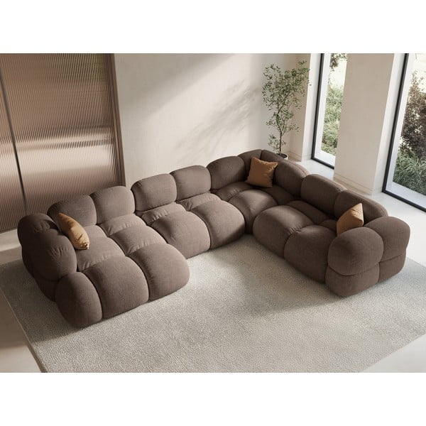 Colțar maro (cu colț pe partea dreaptă/în formă de "U") Loretto – Cosmopolitan Design-image-1