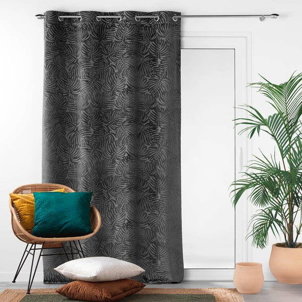 Draperie gri antracit din catifea 140x240 cm Analia – douceur d'intérieur-image-3