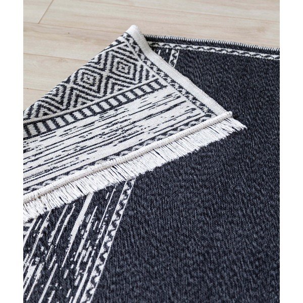 Covor din bumbac Oyo home Duo, 120 x 180 cm, alb-negru-image-3